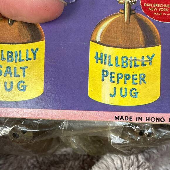 Vintage Hillbilly Salt & Pepper Shakers Moonshine Jugs Hong Kong Novelty NOS - Picture 10 of 16